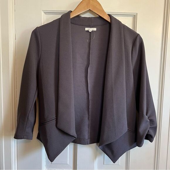 Maurice’s Dark Plum Open front Textured Blazer - Picture 3 of 9